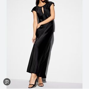 The Occasion by Old Navy Flutter-Sleeve Keyhole Satin Maxi Dress